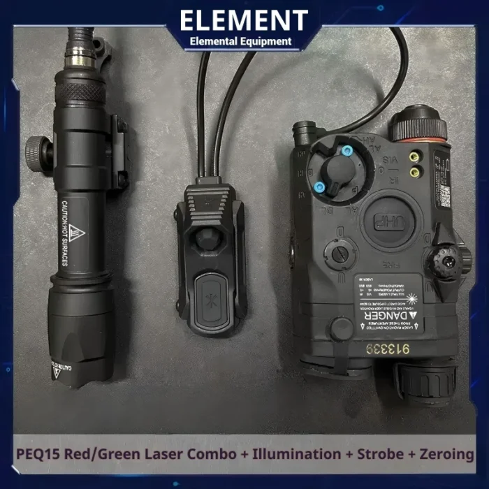 Tactical Element PEQ15 laser red and green integrated M300A M600C tactical laser light battery box dual control rat tail outdoor