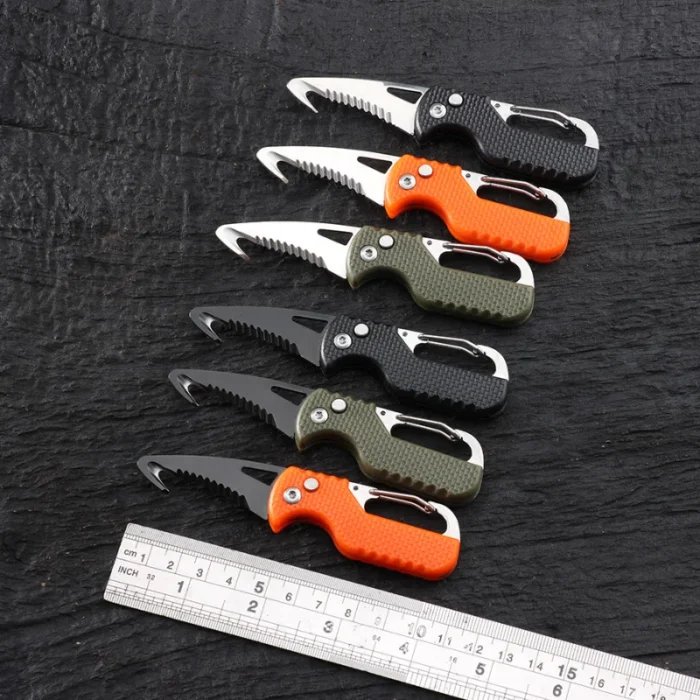 Portable Folding Knife Keychain Survival Tool & Box Opener
