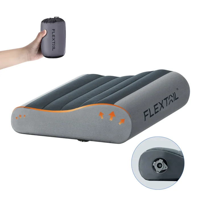 FLEXTAIL Ergonomic Inflatable Camping Pillow - Travel & Home